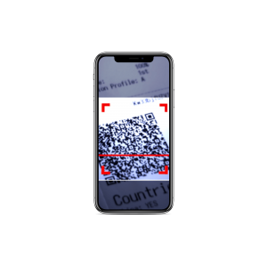 View of a bin ticket being scanned on a mobile device