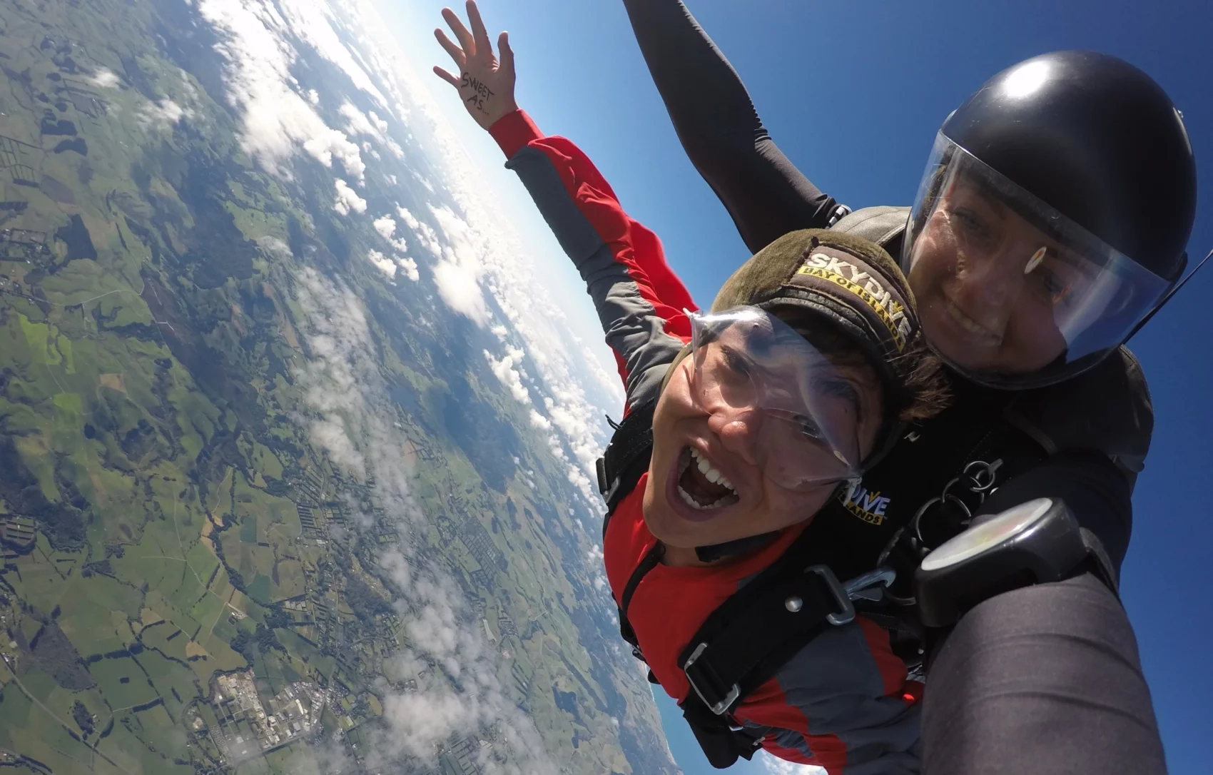 Tandem Skydiving over the Bay of Islands.